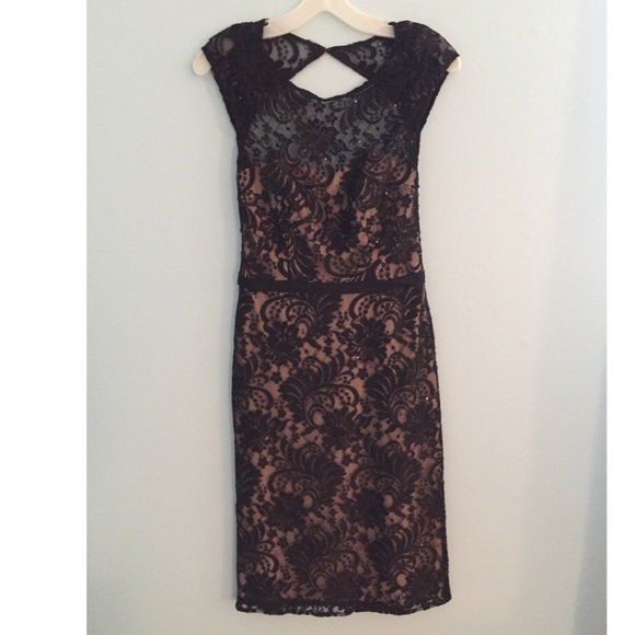 NWT. Black Lace Cocktail Dress. Size 4 - Picture 3 of 6